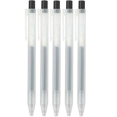 Bild av Moma Muji Smooth Writing Gel Ink kulspetspenna träfftyp, svart 0,5 mm (import från Japan) (5)