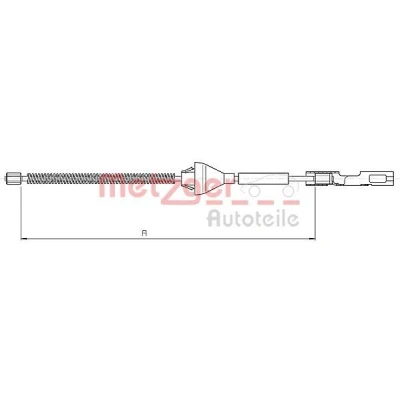 Bild av METZGER 10.5365 Câble De Frein arrière gauche, droite, droit 228 COFLE FORD: Focus C Max, 2, 2 Kombi