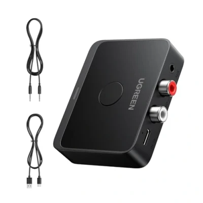 Bild av UGREEN Bluetooth 6.0 adapter stereoanläggning med LDAC avkodning, Hi Res Audio Gold Standard certifiering, Aux ljudmottagare kompatibel högtalare, förstärkare och bilradio