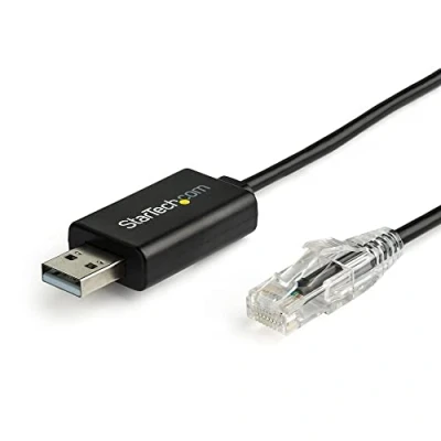 Bild av StarTech.com ICUSBROLLOVR 1,8 m Cisco konsolkabel USB till RJ45 (Rollover kabel, kompatibel med Windows, Mac och Linux, St/St)