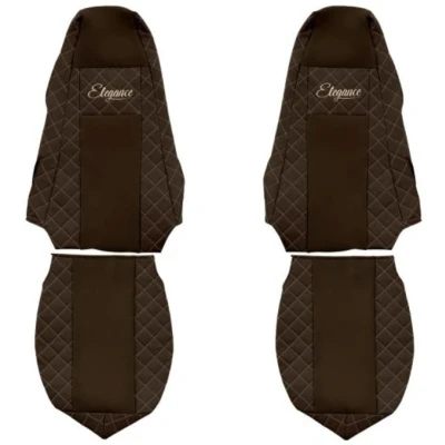 Bild av F CORE Elegance FX02 BROWN Bilsätesskydd brun Mönstrad Konstläder Fram