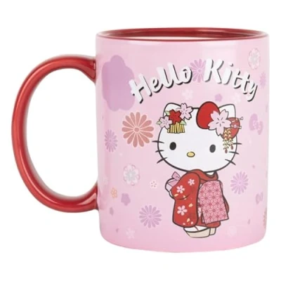 Bild av Konix Hello Kitty Termoaktiv mugg, 320 ml, röd kimono, ml