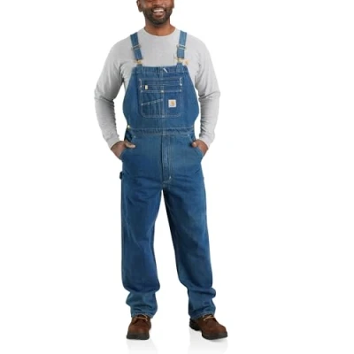 Bild av Carhartt herr, lös passform, denim, bib, overall, Mörksten, 38W / 30L