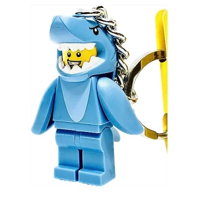 Bild av LEGO nyckelring hane i hajdräkt från 6 år