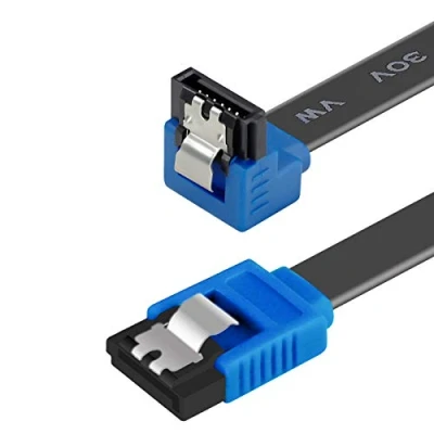 Bild av Benfei SATA kabel III, III 6 Gbps 90 graders rät vinkel med låsspärr 18 tum för HDD, SSD, CD drivrutin, skrivare