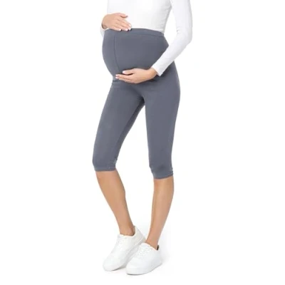 Bild av Be Mammy Dams 3/4 Moderskap Leggings Tights BE20 229 (Grå, 4XL)