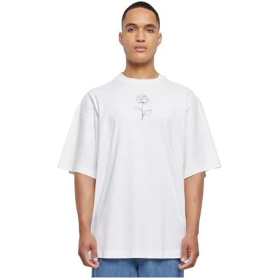 Bild av Merchcode Spring ROSE HUGE Tshirt med print, Storlek: XL, White