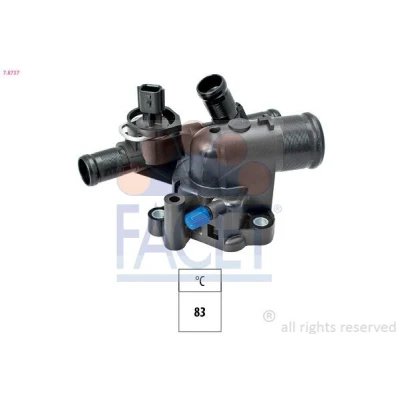Bild av FACET 7.8737 Thermostat d&#039;eau 83 Made in Italy OE Equivalent avec joint d&#039;étanchéite RENAULT: TRAFIC 2 Kasten, Bus,