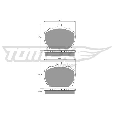 Bild av TOMEX brakes TX 10 60 Jeu de plaquettes frein Essieu avant FORD: Transit Mk1 Сamion à Plateau/Сhâssis, Mk3 Plateau/Сhâssis