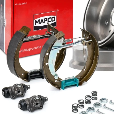 Bild av MAPCO 35707/1 Bromssats, trumbroms Bakaxel med tillbehör SKODA: Octavia I Hatchback