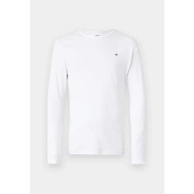 Bild av Tommy Jeans Original SLIM FIT Långärmad tröja, Storlek: XS, Classic white