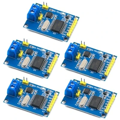 Bild av GERUI 5 stycken CAN buss sköld MCP2515 modul SPI protokoll för Arduino SCM 51 MCU ARM styrenhet med TJA1050 DC V Power Supply Converter Development Board