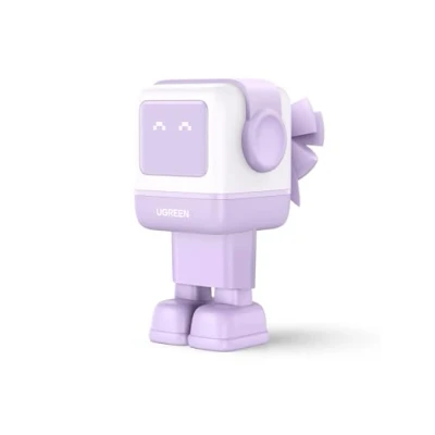 Bild av UGREEN Uno USB C laddare 65W RobotGaN strömförsörjning 3 portars snabbladdare med LED kompatibel MacBook Pro/Air, iPad, iPhone 15 Pro Max, Galaxy S24 Ultra, Steam Deck (Lila)