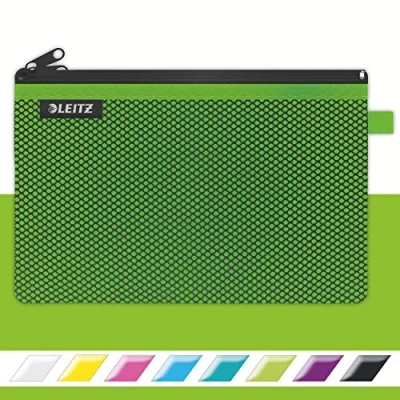 Bild av Leitz WOW Fodral med två fickor, dragkedja, nylon, tvättbar, large (23 x 15 cm), grön, 40130054