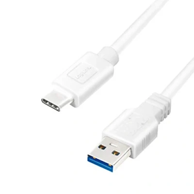 Bild av LogiLink CU0177 USB 3.2 Gen 1 x anslutningskabel, A till C™, vit, 3 m