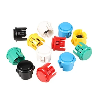 Bild av EG STARTS OEM 12 x 30 mm tryckknappsbrytare kopia Sanwa Obsf Obsc Obsn knappar gör det själv arkad stridsspel kit och Super Street Fighter spel varje färg 2 st