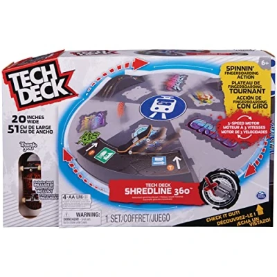 Bild av TECH DECK, Shredline 360 motoriserad skatepark, X Connect Creator, anpassningsbar och byggbar skivspelare rampset med exklusivt greppbräda, barnleksak för pojkar flickor från 6 år