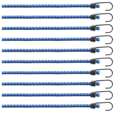 Bild av COM FOUR® 10 delad uppsättning gummisträckare bagagespännare expanderare med krokar elastiska remmar för lastsäkring spännbälte