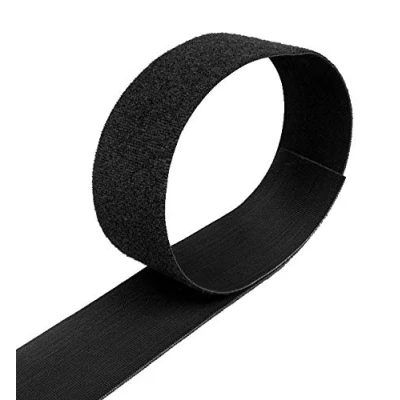 Bild av Velcro® märkes krok och ögla ONE WRAP® dubbelsidig rem svart 25 mm bredd 1 m flera skickas som kontinuerlig längd