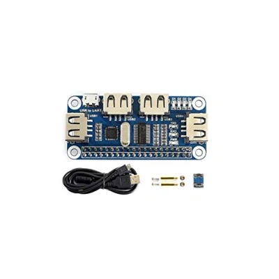 Bild av Waveshare 4 Port USB HUB Hubs HAT Compatible With USB2.0 1.1 For RPi Raspberry Pi Zero A+ B B+ 2 3 Model Serial Debugging Onboard to UART