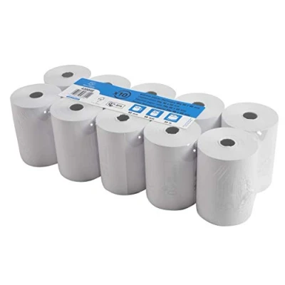 Bild av Exacompta Ref 43804E Förpackning med 10 rullar för vågar bredd 80 mm x diameter 56 12 kärna 1 termiskt skikt 48 g/m² utan BpA Längd (+ eller 2 m) : 44 m Vit
