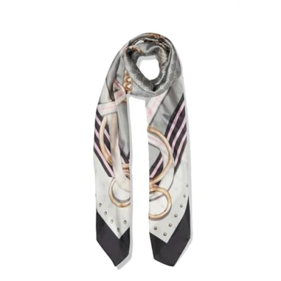 Bild av LIU JO Striped TAPE Halsduk, Storlek: One Size, Nero