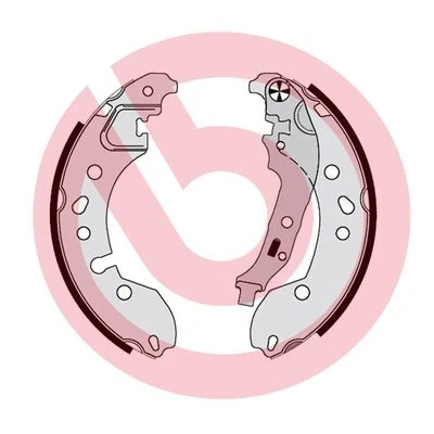 Bild av BREMBO S 68 548 Mâchoires De frein 203 38 avec levier à main RENAULT: Twingo 3, 2, II Van / 3/5 portes, SMART: Fortwo III Coupe