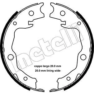 Bild av Bromsbackar, sats, parkeringsbroms METELLI 53 0450