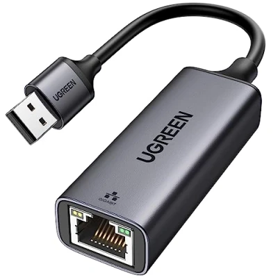 Bild av UGREEN USB 3.0 RJ45 Ethernet Adapter 1000 Mbps Kompatibel med Mac OS Windows 11 Linux Laptop Desktop Switch MiBox etc（Svart）