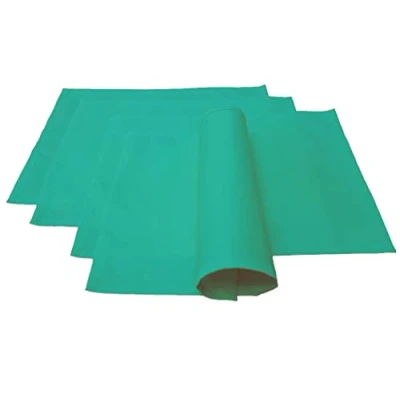Bild av Högkvalitativ bordstabletter, 4 stycken av 100% bomull, kollektion koncept, färg och storlek valbar (bordstablett set om 46 x 36 cm, smaragdgrön)