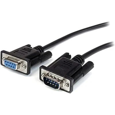 Bild av StarTech.com 50 cm Seriell DB9 RS232 förlängningskabel RS 232 DB 9 kabel förlängning (kontakt) (uttag) svart