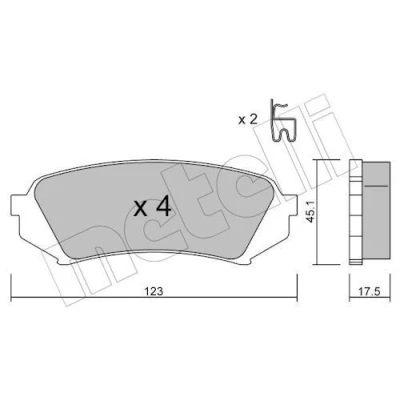 Bild av Bromsbeläggssats, skivbroms METELLI 22 0453 0