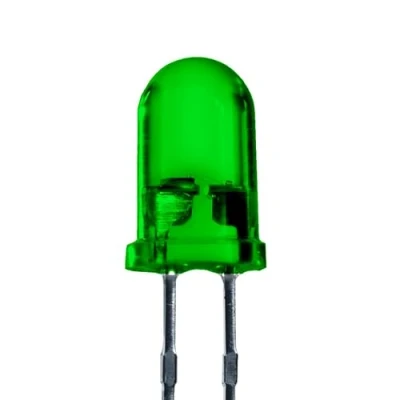 Bild av Lumetheus LED 5mm Färg Grön 16.0000 mcd 100 Stycken Lysdiod väldigt ljust 3V Diod 2 Pin LEDs diffus
