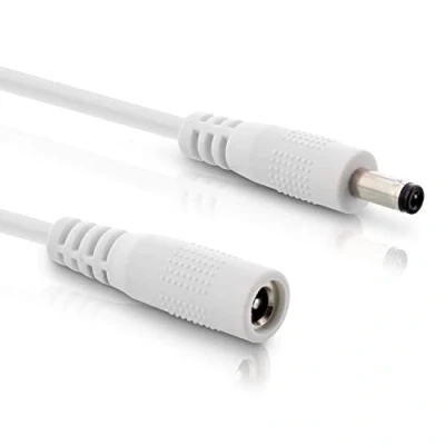 Bild av InLine DC förlängningskabel, universal nätdel förlängningskabel för LED remsor, övervakningskameror, skrivare, routrar, switchar och mycket mer, kontakt/uttag 5,5 x 2,5 mm, vit, 2 m