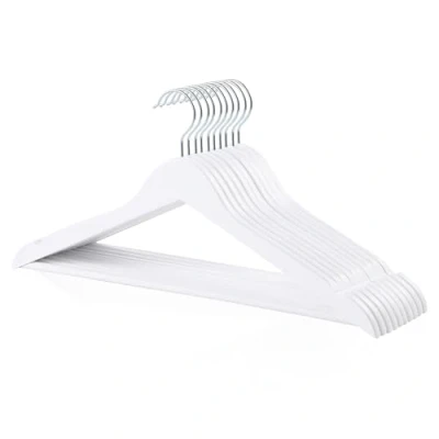 Bild av Amazon Basics Klädhängare i trä för kostymer, 10 pack, 44 cm, vit