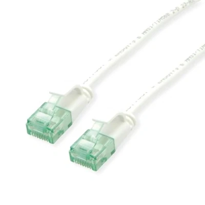 Bild av ROLINE RM UTP DataCenter Patchkabel Kat.6A (klass EA), smal, vit, 0,3 m