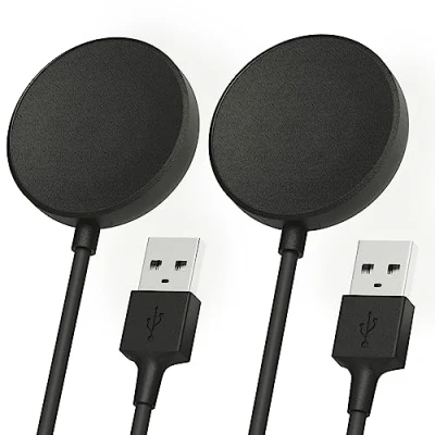 Bild av Sinoacc 2 pack laddare för Samsung Galaxy Watch 5/5 Pro/4/4 Classic/3/Active 2/Active 1 3,3 fot USB magnetisk trådlös laddningskabel