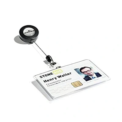 Bild av Durable 801619 Passerkortshållare med jojo liggande, transparent, 10 stycken