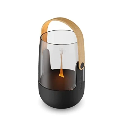 Bild av Stadler Form Aroma diffuser &amp; lykta Sophie Little, med batteri upp till 7 h, lämplig för inomhus och utomhusbruk, upplyst doftande, flameffekt, eteriska oljor, svart bambumedtag