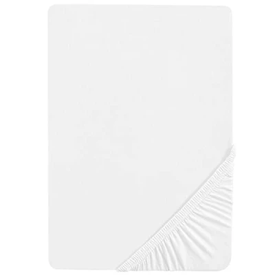 Bild av roba Åtsittande lakan safe asleep® 60 x 120 70 140 Spjälsängslakan för barnmadrasser Ekologisk bomull GOTS och Oeko Tex Standard 100 Vit
