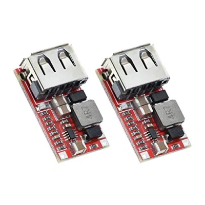 Bild av 2 st 6 24V 12 V till 5V USB Step Down Module DC Converter Buck modul 12V / 3A minskning av strömförsörjningen 97,5%