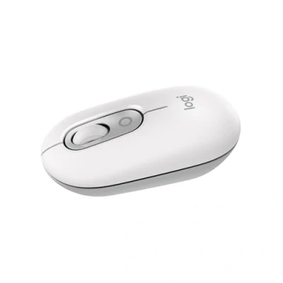 Bild av Logitech POP Mouse, kompakt och bärbar trådlös Bluetooth mus med programmerbara knappar tysta klick, Easy Switch mellan upp till 3 enheter för bärbara datorer, surfplattor, PC Vit