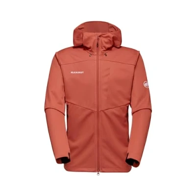 Bild av Mammut Softshelljacka för män, från Ultimate VII, M, orange, huvtröja, funktionell jacka, gjord av Gore Windstopper, 3006 brick, M