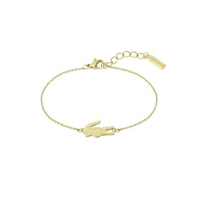 Bild av Lacoste CROCODILE Collection Kedjearmband för kvinnor i gult guld med en krokodilformad charm 2040047