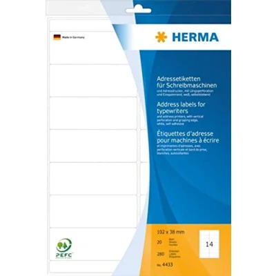 Bild av HERMA address labels matte 280 label(s) 102 x 38 mm
