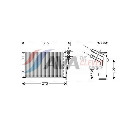 Bild av PRASCO RT6228 Radiateur De Chauffage RENAULT: CLIO 2, 1, 2 Kasten