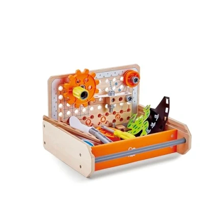 Bild av Hape E3029 Junior Inventor Science Experiment Toolbox, Portable Wooden Toolbox 7 Experiments