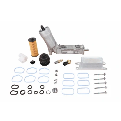 Bild av VEMO V33 60 0006 1 Radiateur d&#039;Huile avec boîtier de filtre à huile pressostat JEEP: GRAND CHEROKEE 4, Wrangler IV, CHRYSLER: 5OYAGER 5