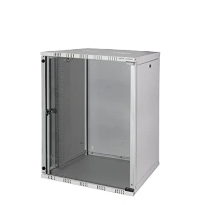 Bild av LogiLink W15A40G ECO väggskåp 15HE (400 mm djup), platt förpackning (omonterad), 48,26 cm (19 tum) ljusgrå