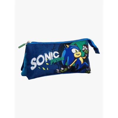 Bild av CERDÁ LIFE&#039;S LITTLE MOMENTS Sonic Prime pennfodral, stort, robust och multifunktionellt skolfodral för pojkar flickor, Blå, Kompakt fodral, säker stängning, lätt att bära